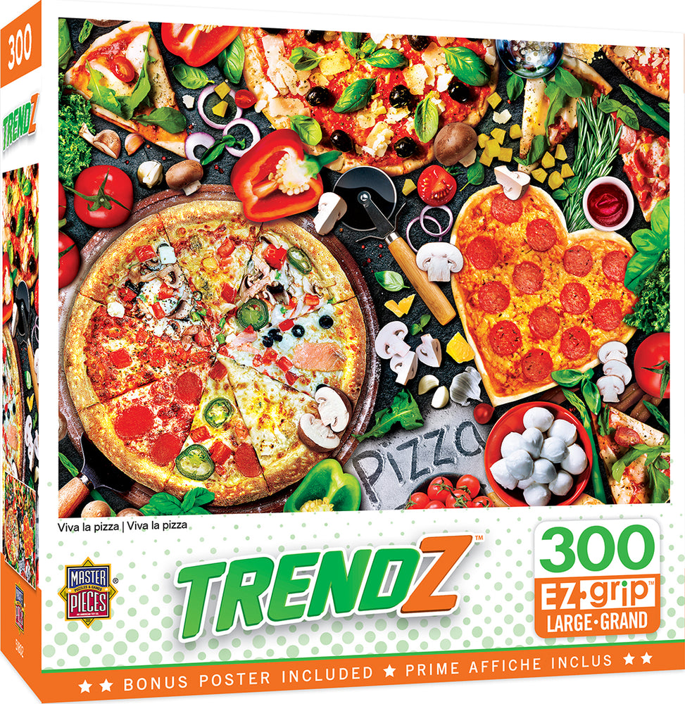 Puzzle Masterpieces:  300 piece EzGrip Trendz - Viva la Pizza