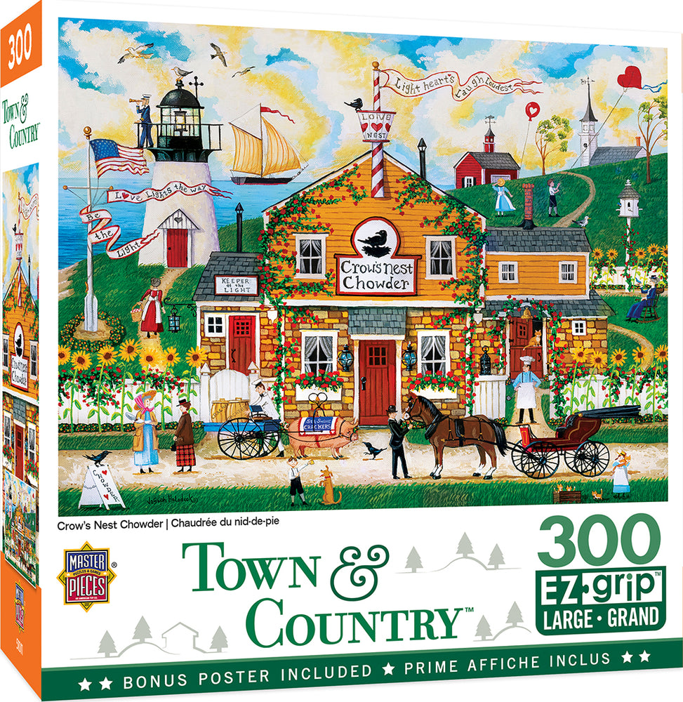 Puzzle Masterpieces:  300 piece EzGrip Town & Country - Crow's Nest Chowder