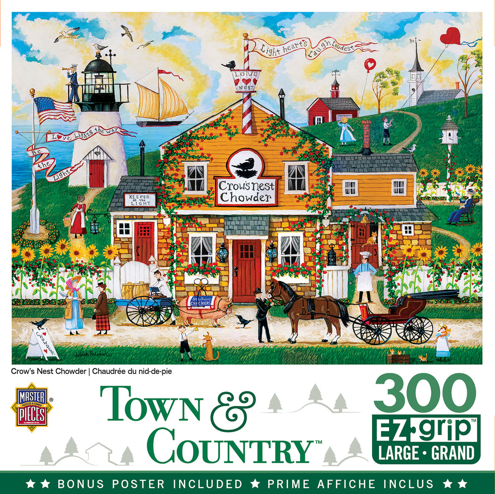Puzzle Masterpieces:  300 piece EzGrip Town & Country - Crow's Nest Chowder