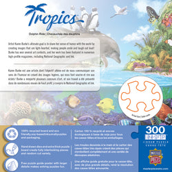 Puzzle Masterpieces:  300 piece EzGrip Tropics - Dolphin Ride