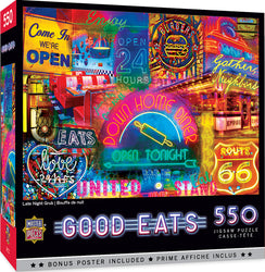 Puzzle Masterpieces:  550 Piece Good Eats - Late Night Grub