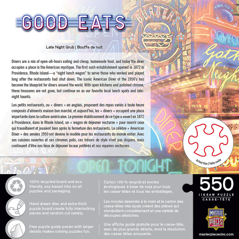 Puzzle Masterpieces:  550 Piece Good Eats - Late Night Grub