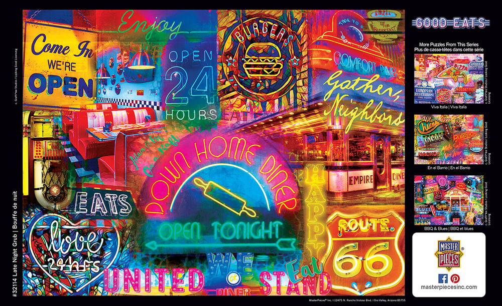 Puzzle Masterpieces:  550 Piece Good Eats - Late Night Grub
