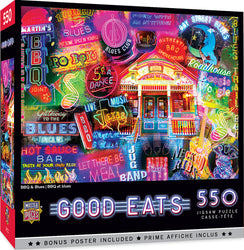 Puzzle Masterpieces:  550 Piece Good Eats - BBQ & Blues