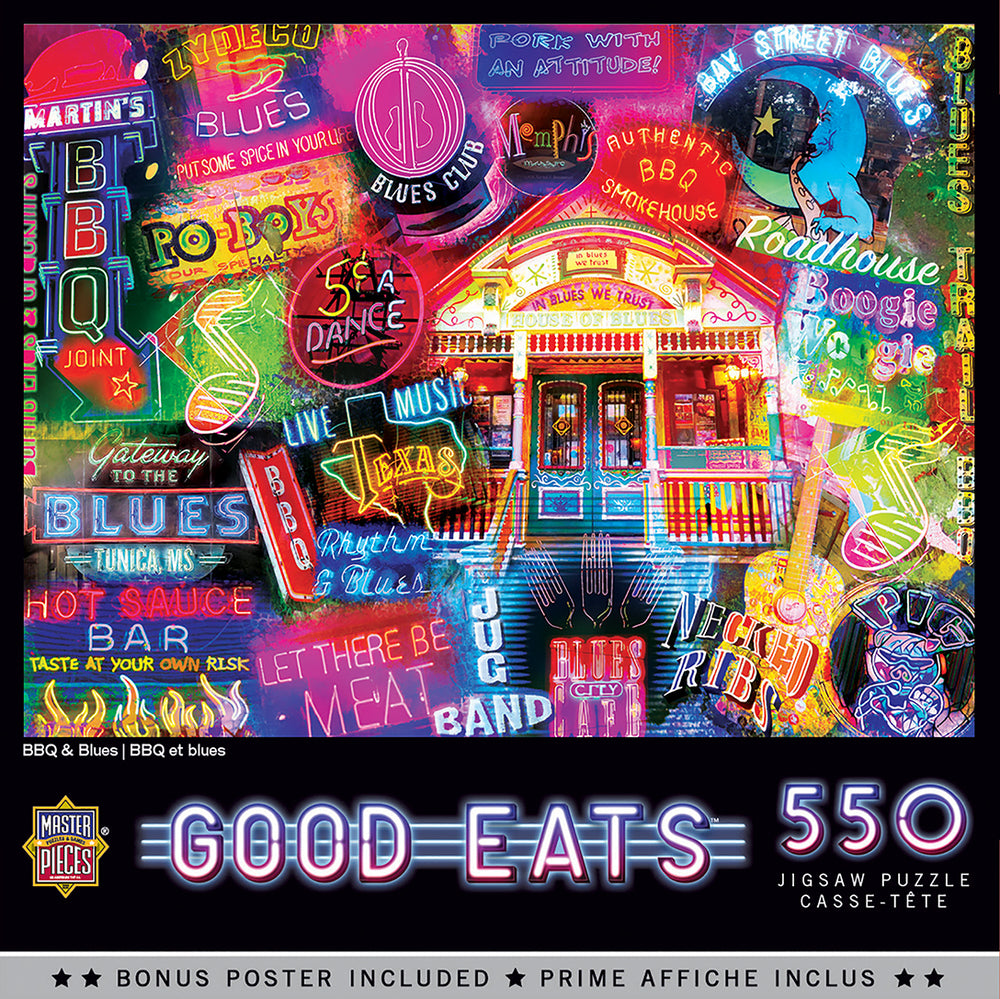 Puzzle Masterpieces:  550 Piece Good Eats - BBQ & Blues