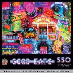 Puzzle Masterpieces:  550 Piece Good Eats - BBQ & Blues