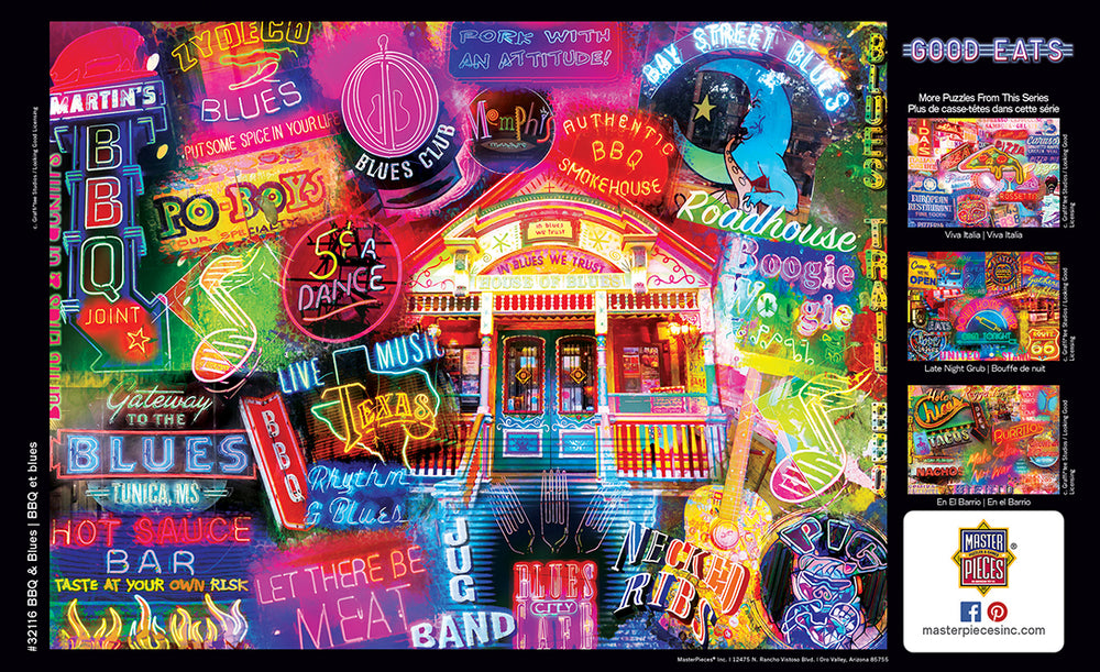 Puzzle Masterpieces:  550 Piece Good Eats - BBQ & Blues