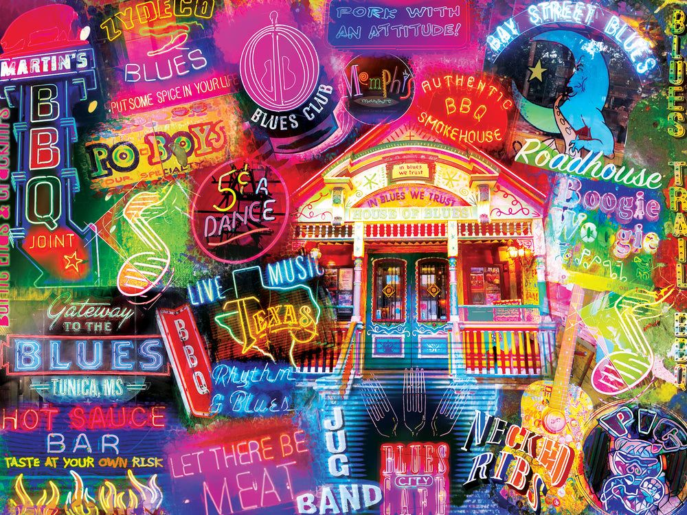 Puzzle Masterpieces:  550 Piece Good Eats - BBQ & Blues