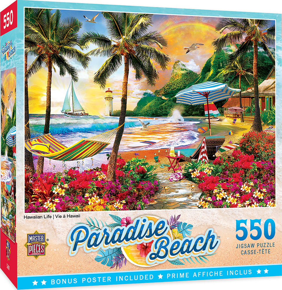 Puzzle Masterpieces:  550 Piece Paradise Beach - Hawaiian Life
