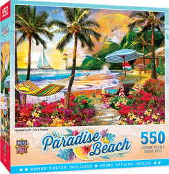 Puzzle Masterpieces:  550 Piece Paradise Beach - Hawaiian Life