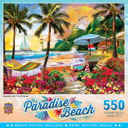 Puzzle Masterpieces:  550 Piece Paradise Beach - Hawaiian Life