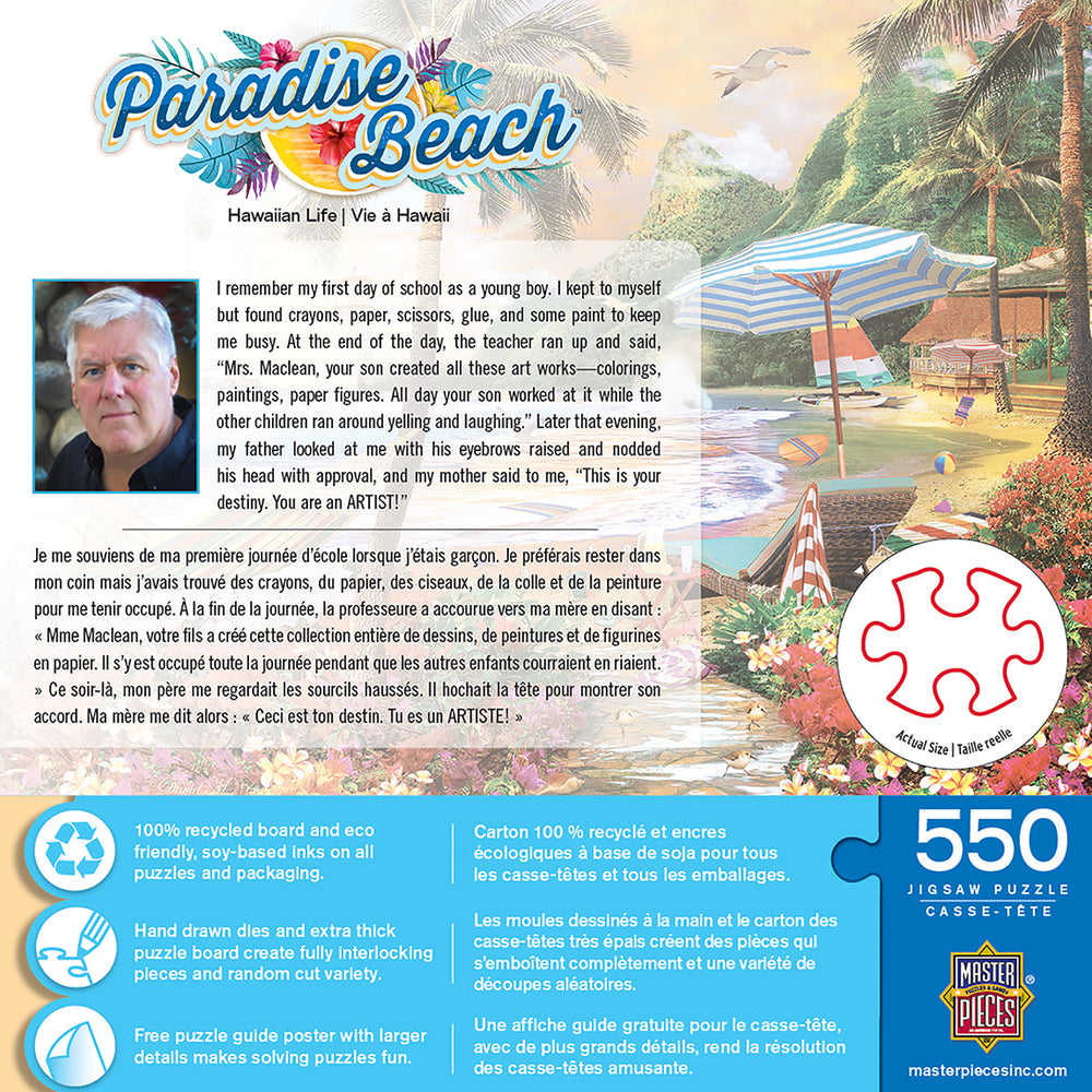 Puzzle Masterpieces:  550 Piece Paradise Beach - Hawaiian Life