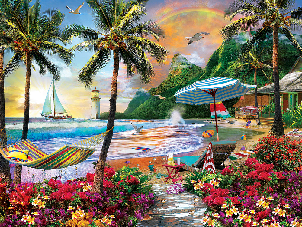 Puzzle Masterpieces:  550 Piece Paradise Beach - Hawaiian Life