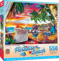Puzzle Masterpieces:  550 Piece Paradise Beach - Paradise Breeze