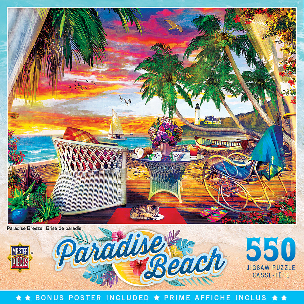 Puzzle Masterpieces:  550 Piece Paradise Beach - Paradise Breeze