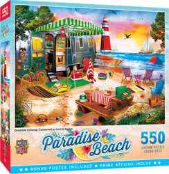 Puzzle Masterpieces:  550 Piece Paradise Beach - Oceanside Camping