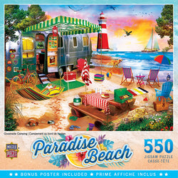 Puzzle Masterpieces:  550 Piece Paradise Beach - Oceanside Camping