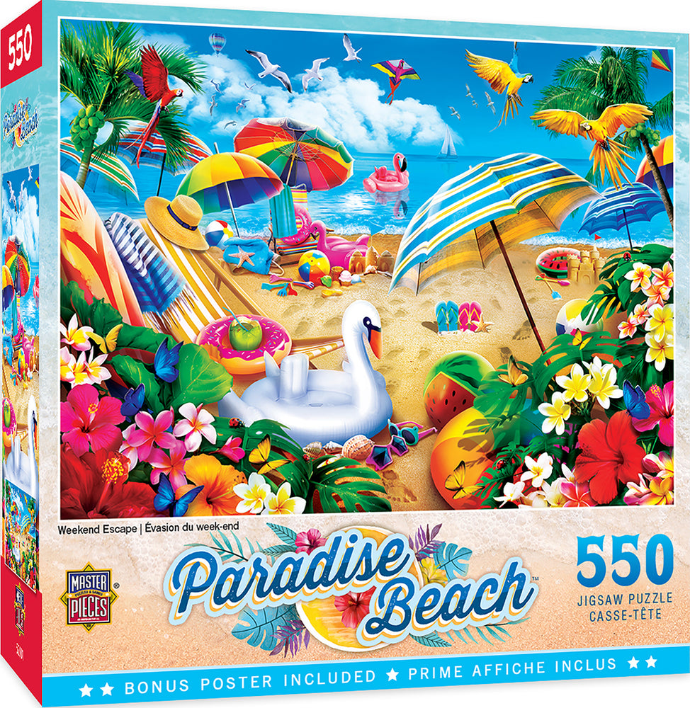 Puzzle Masterpieces:  550 Piece Paradise Beach - Weekend Escape