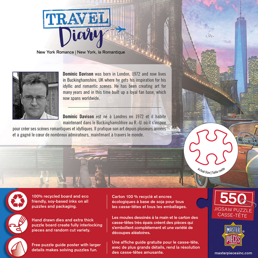Puzzle Masterpieces:  550 Piece Travel Diary - New York Romance
