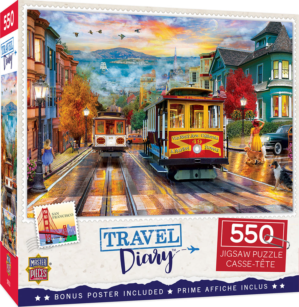 Puzzle Masterpieces:  550 Piece Travel Diary - San Francisco Rise