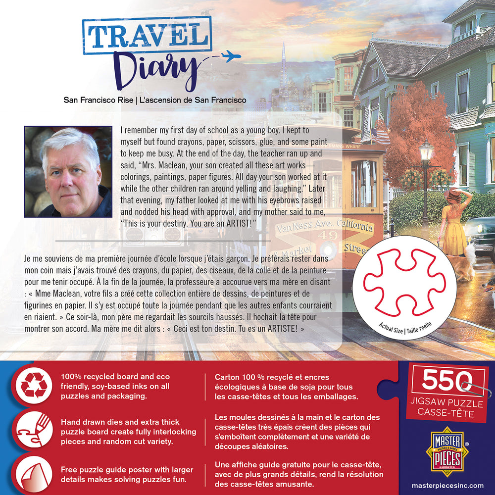 Puzzle Masterpieces:  550 Piece Travel Diary - San Francisco Rise