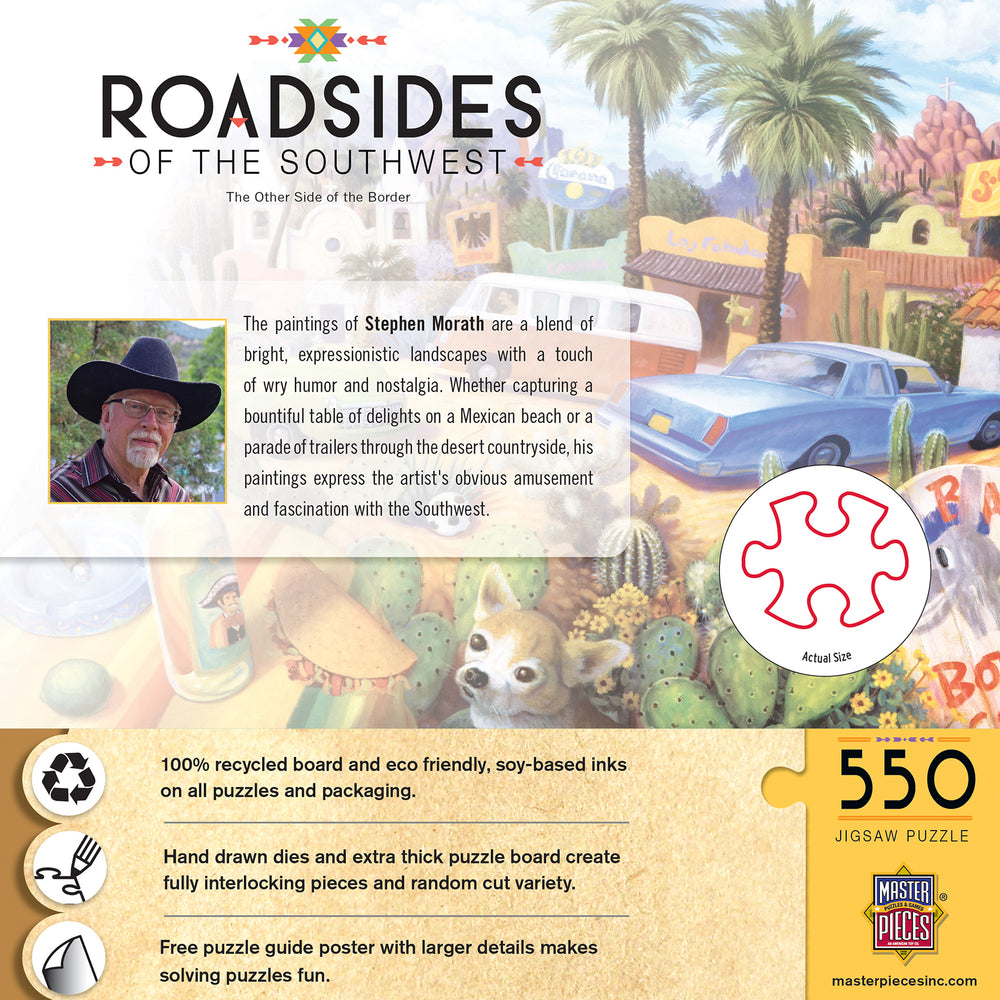 Puzzle Masterpieces:  550 Piece Roadsides of the Southwest - The Other Side of the Border