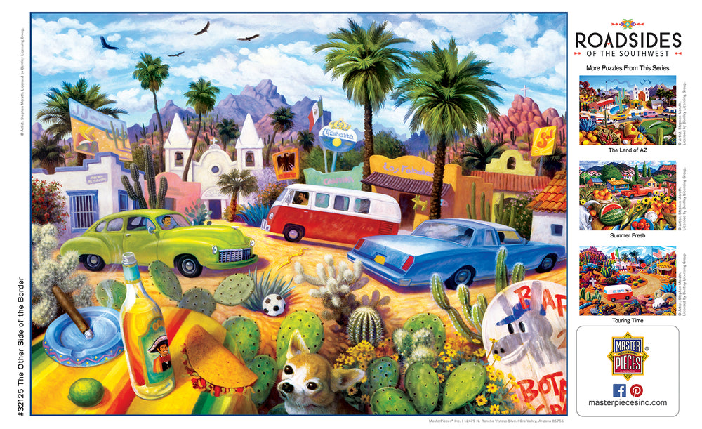 Puzzle Masterpieces:  550 Piece Roadsides of the Southwest - The Other Side of the Border