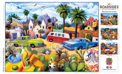 Puzzle Masterpieces:  550 Piece Roadsides of the Southwest - The Other Side of the Border