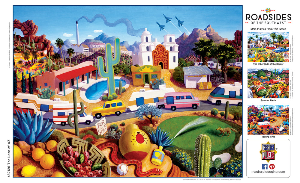 Puzzle Masterpieces:  550 Piece Roadsides of the Southwest - The Land of AZ