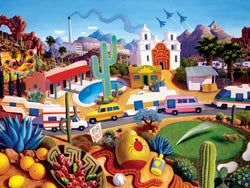 Puzzle Masterpieces:  550 Piece Roadsides of the Southwest - The Land of AZ