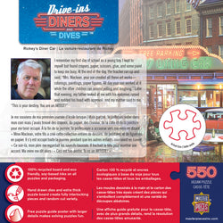 Puzzle Masterpieces:  550 Piece Drive-Ins, Diners and Dives - Rickey's Diner Car
