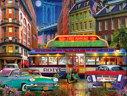 Puzzle Masterpieces:  550 Piece Drive-Ins, Diners and Dives - Rickey's Diner Car