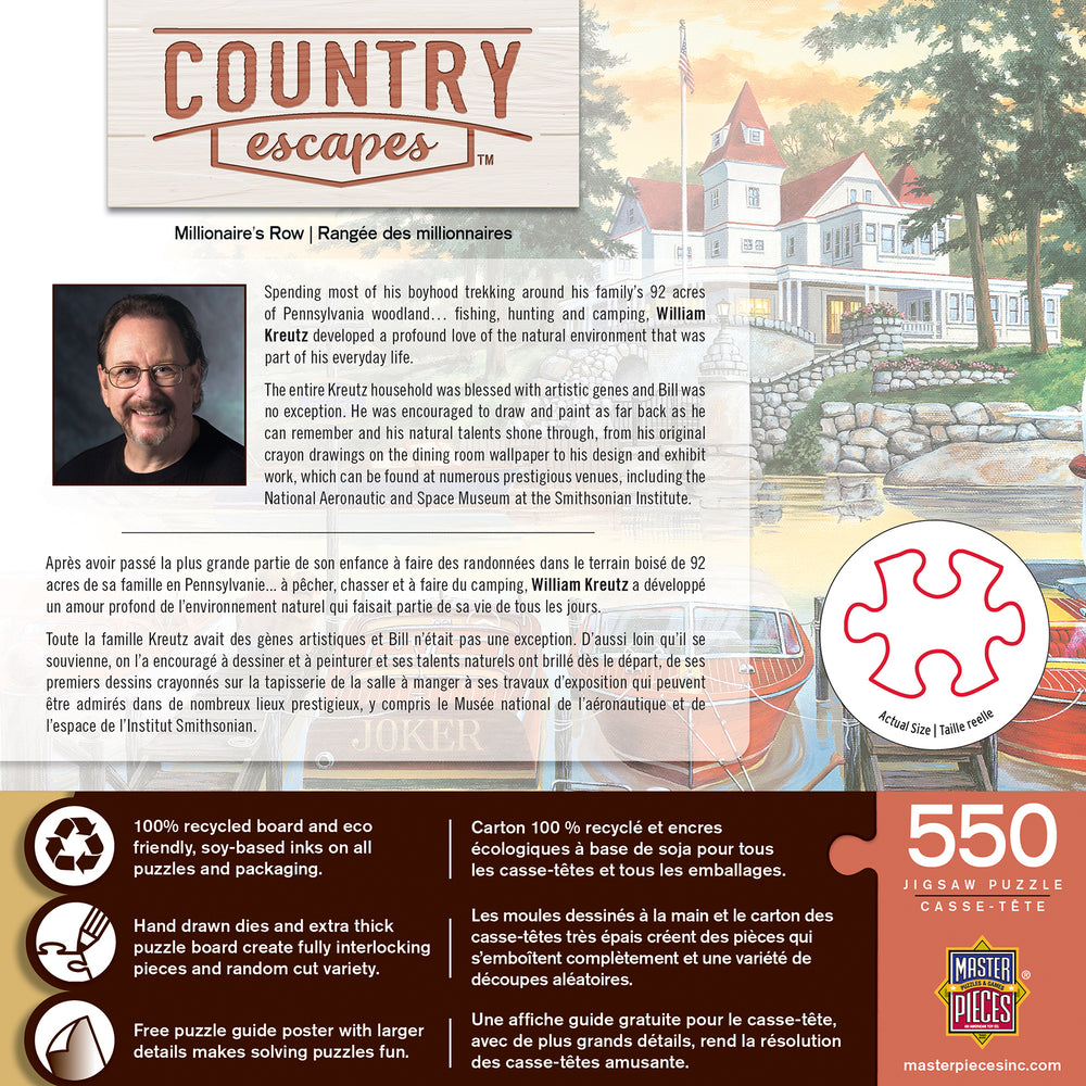 Puzzle Masterpieces:  550 Piece Country Escapes - Millionaire's Row