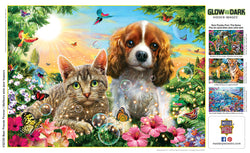 Puzzle Masterpieces:  500 Piece Hidden Images Glow In The Dark - Best Friends Forever