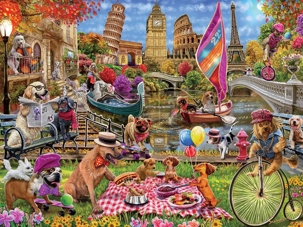 Puzzle Masterpieces:  300 piece EzGrip Medley - Dog Gone Days