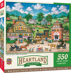 Puzzle Masterpieces:  550 Piece Heartland Collection - Libertyville Depot