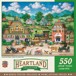 Puzzle Masterpieces:  550 Piece Heartland Collection - Libertyville Depot