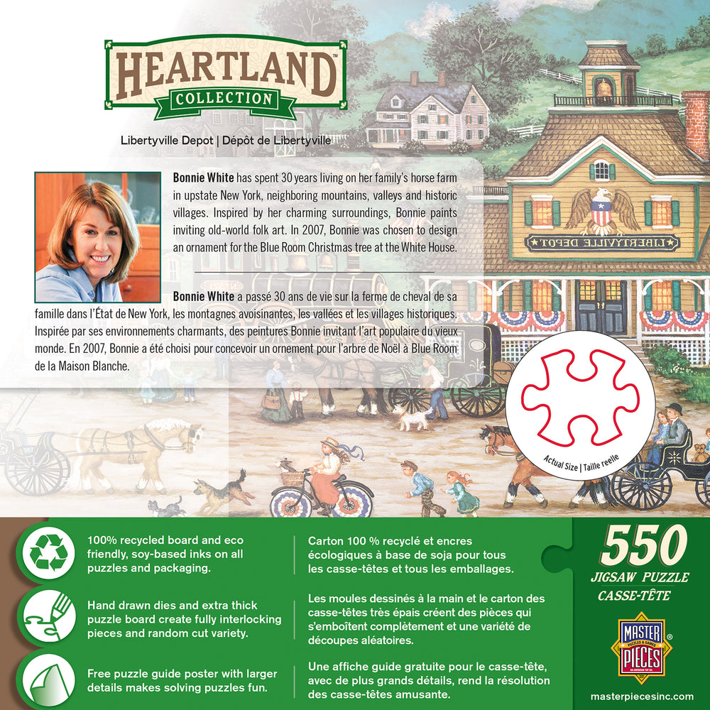 Puzzle Masterpieces:  550 Piece Heartland Collection - Libertyville Depot