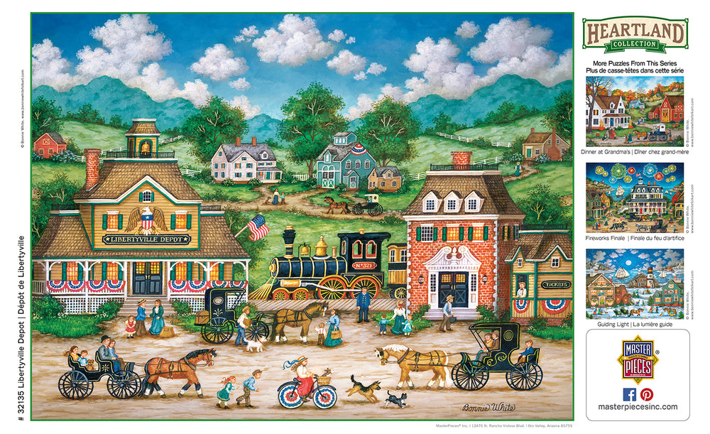 Puzzle Masterpieces:  550 Piece Heartland Collection - Libertyville Depot