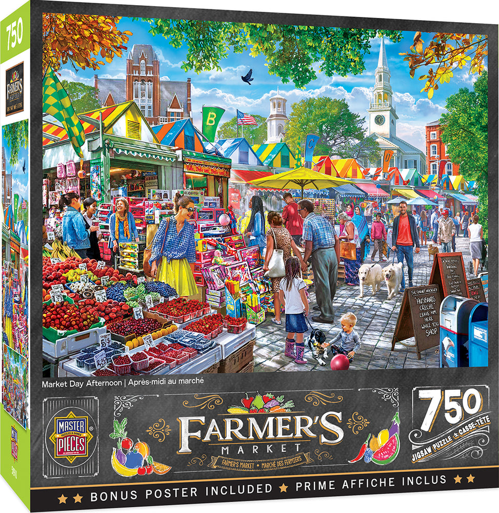Puzzle Masterpieces:  750 Piece Farmer's Market - Market Day Afternoon