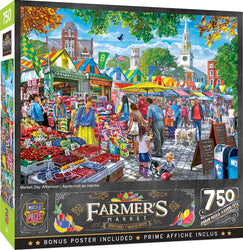 Puzzle Masterpieces:  750 Piece Farmer's Market - Market Day Afternoon
