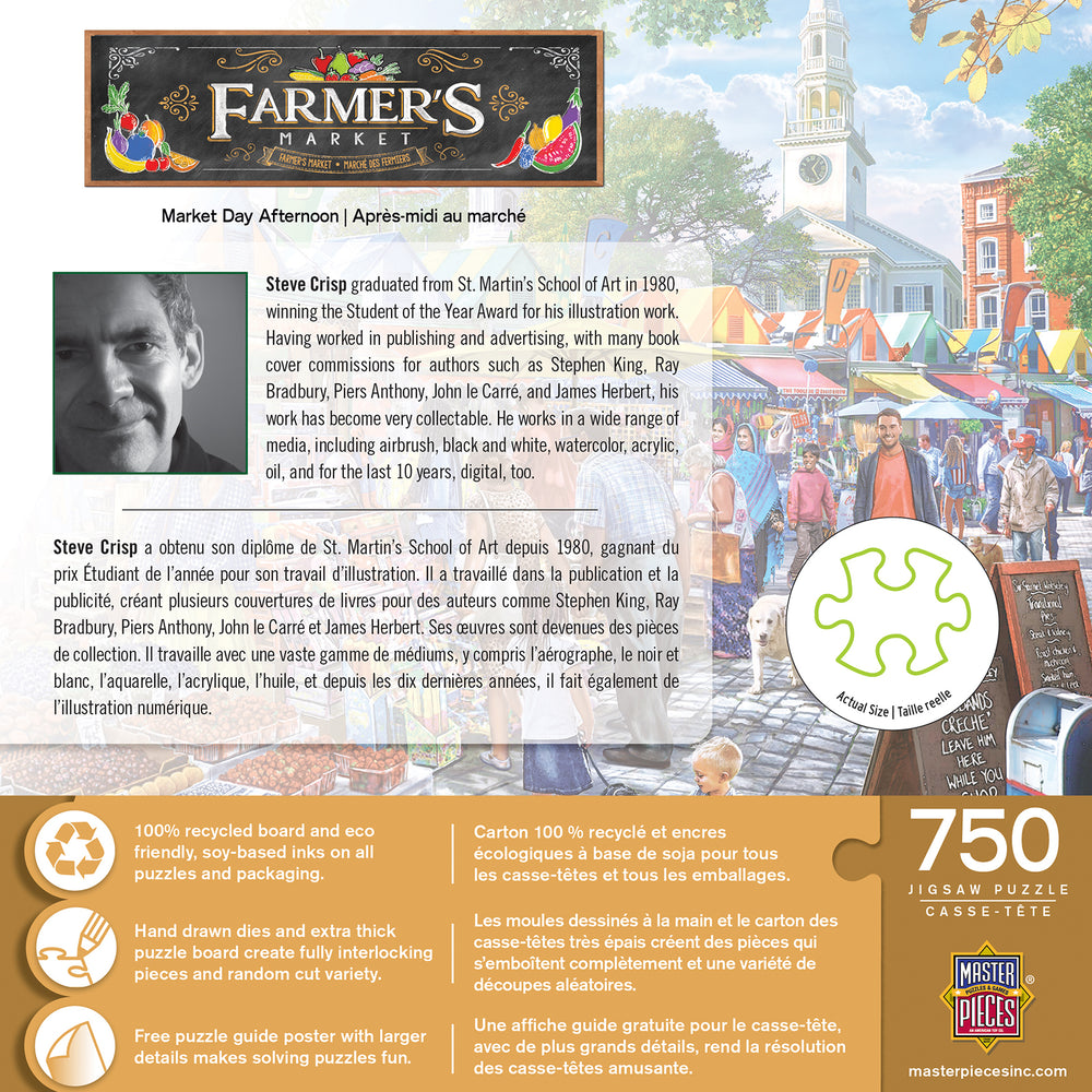 Puzzle Masterpieces:  750 Piece Farmer's Market - Market Day Afternoon