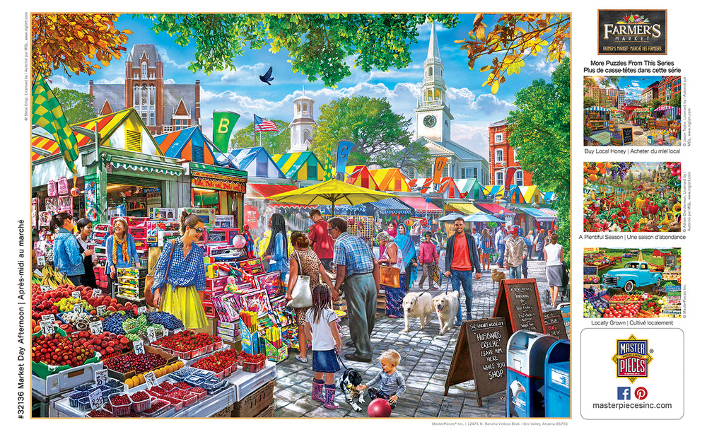 Puzzle Masterpieces:  750 Piece Farmer's Market - Market Day Afternoon