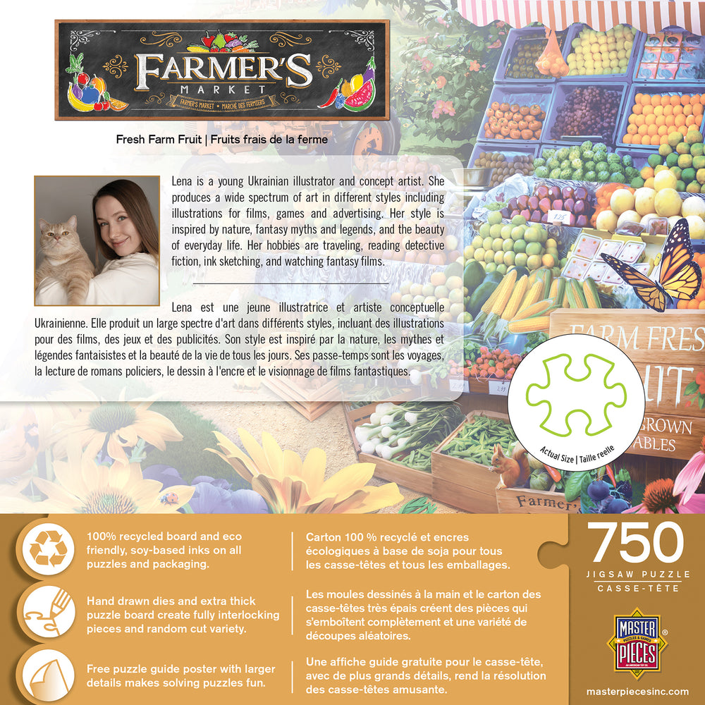 Puzzle Masterpieces:  750 Piece Farmer's Market - Fresh Farm Fruit