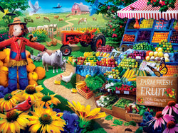 Puzzle Masterpieces:  750 Piece Farmer's Market - Fresh Farm Fruit