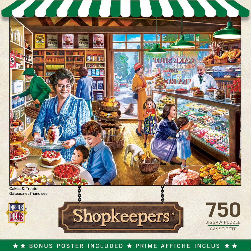 Puzzle Masterpieces:  750 Piece Shopkeepers - Cakes & Treats