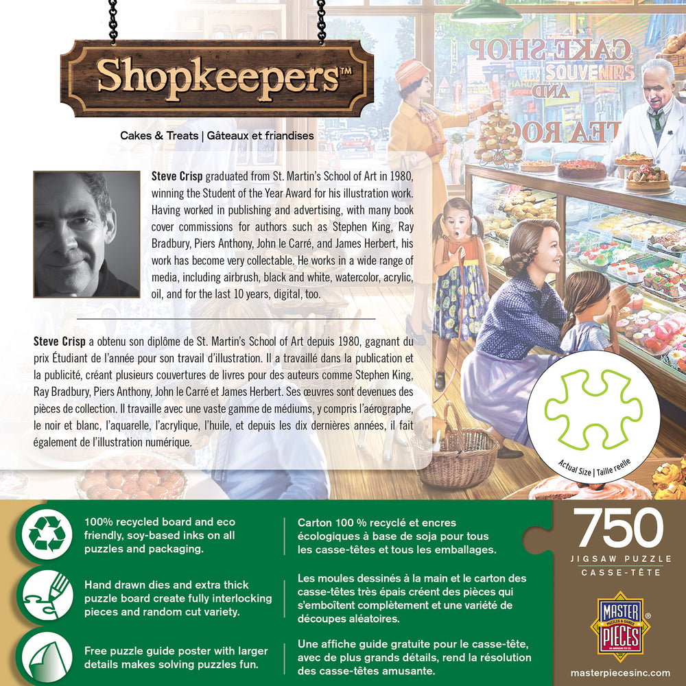 Puzzle Masterpieces:  750 Piece Shopkeepers - Cakes & Treats