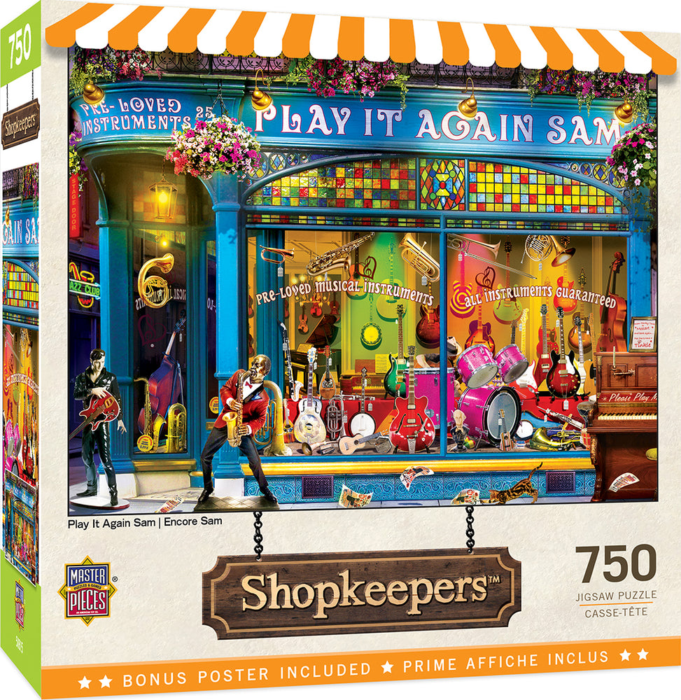 Puzzle Masterpieces:  750 Piece Shopkeepers - Play It Again Sam