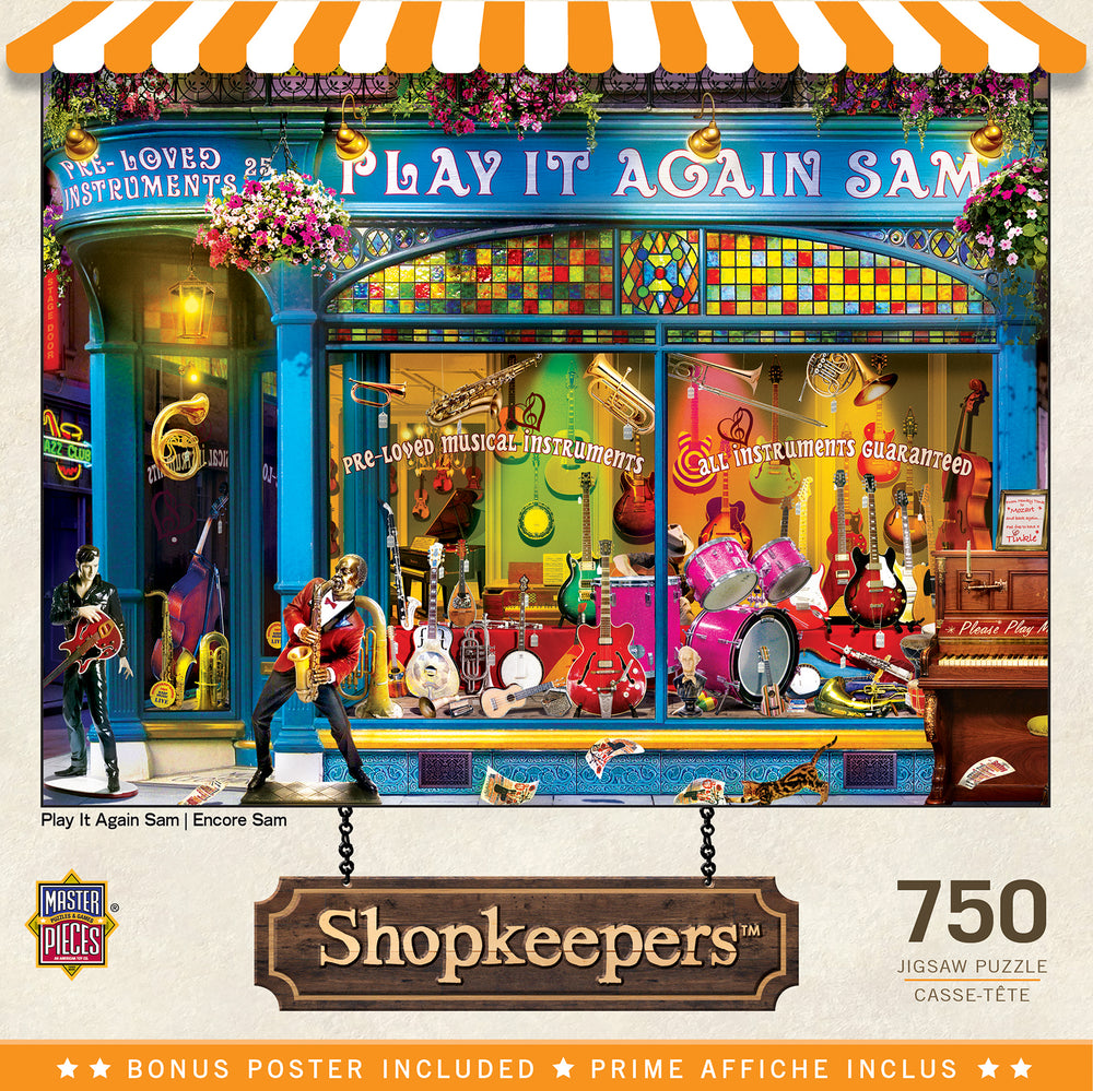 Puzzle Masterpieces:  750 Piece Shopkeepers - Play It Again Sam