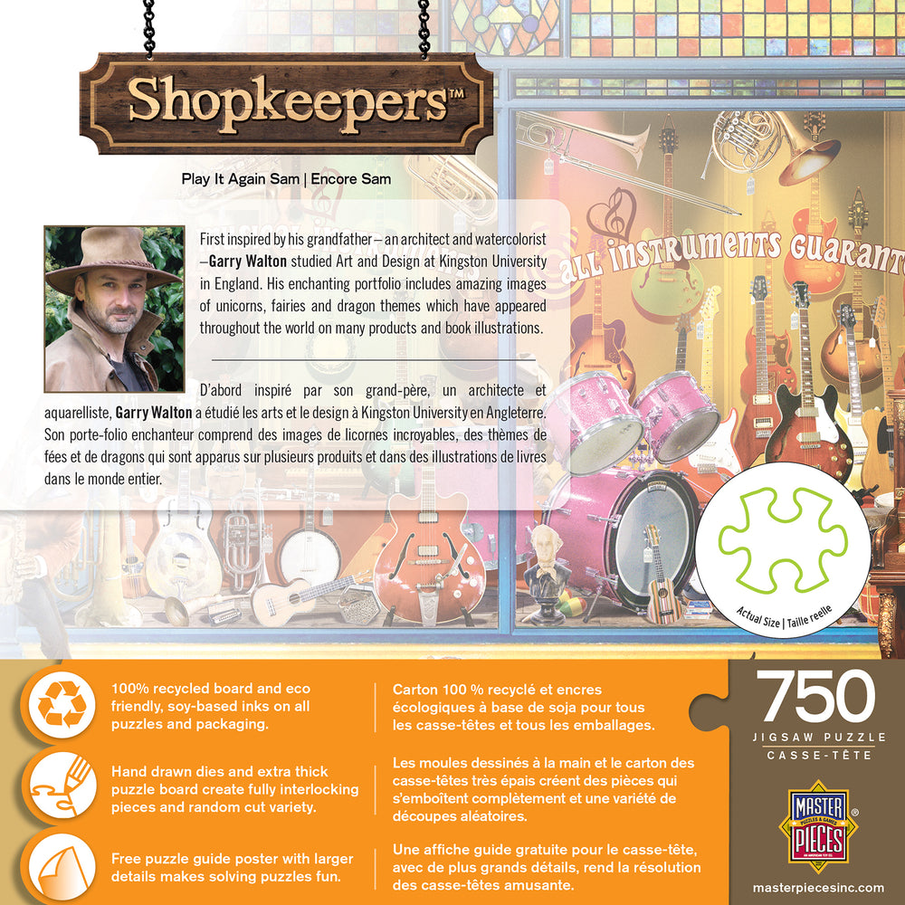 Puzzle Masterpieces:  750 Piece Shopkeepers - Play It Again Sam